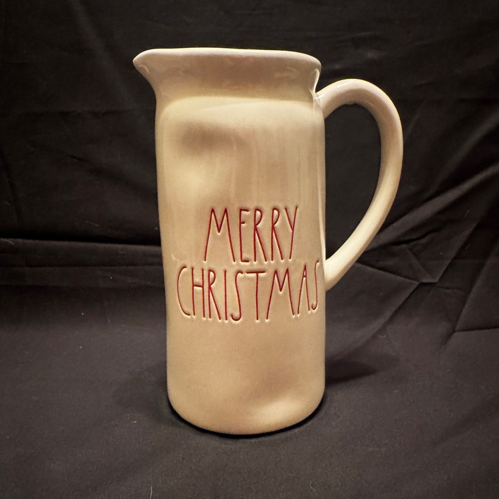 Rae Dunn | Merry Christmas Pitcher in Cream & Red